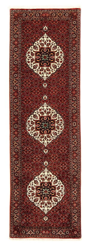 Alfombra de pasillo Alfombra persa - Bidjar - 290 x 82 cm - rojo oscuro
