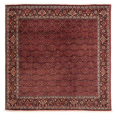 Alfombra persa - Bidjar cuadrado  - 200 x 197 cm - rojo oscuro