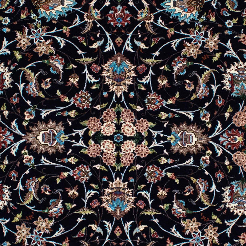 Alfombra persa - Ghom - 210 x 140 cm - azul oscuro