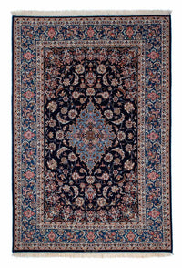Alfombra Persa - Isfahan - Prima - 218 x 145 cm - azul oscuro