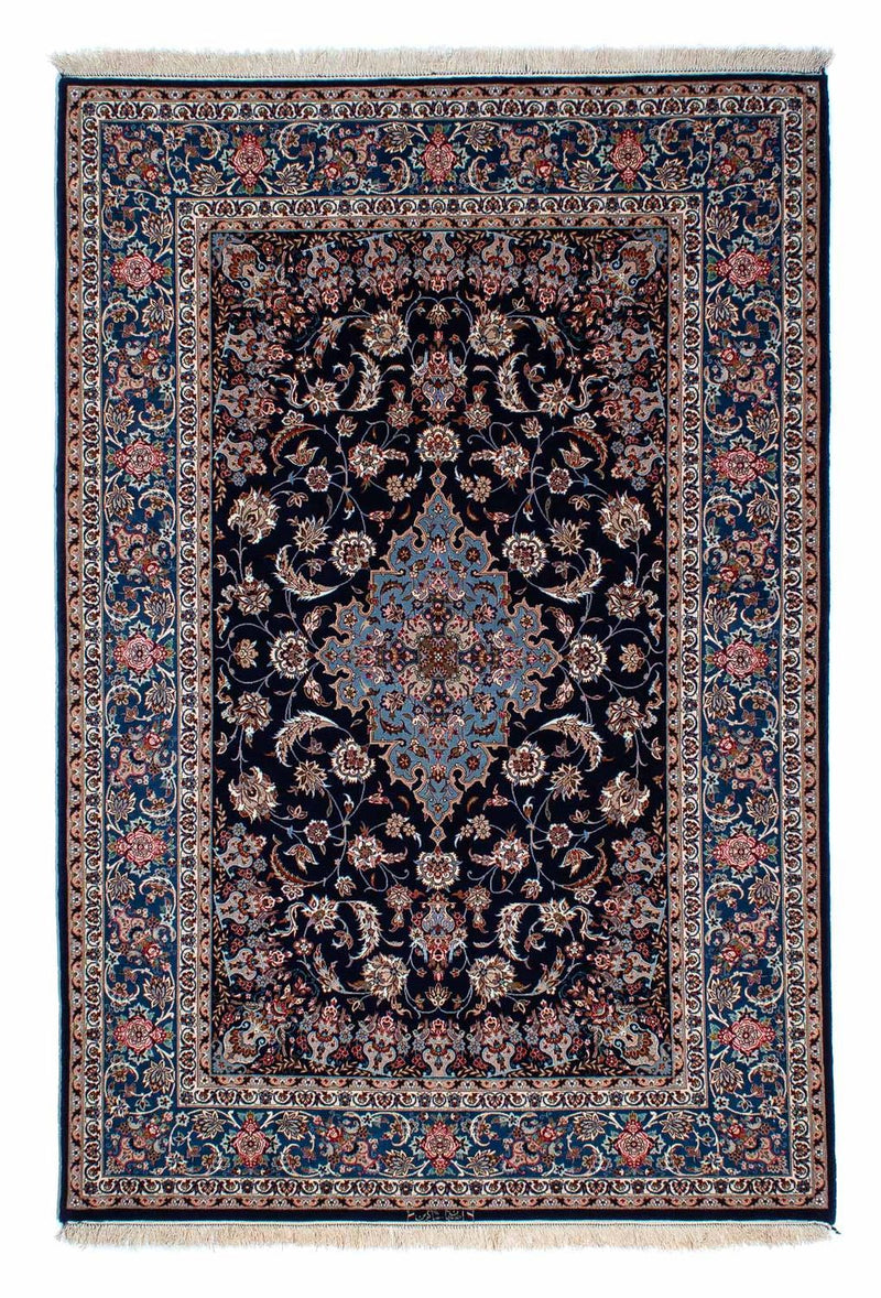 Alfombra Persa - Isfahan - Prima - 218 x 145 cm - azul oscuro