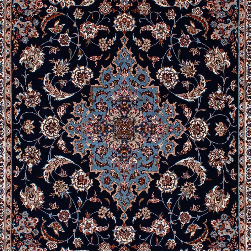 Alfombra Persa - Isfahan - Prima - 218 x 145 cm - azul oscuro