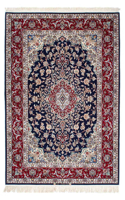 Alfombra Persa - Isfahan - Prima - 200 x 130 cm - azul oscuro