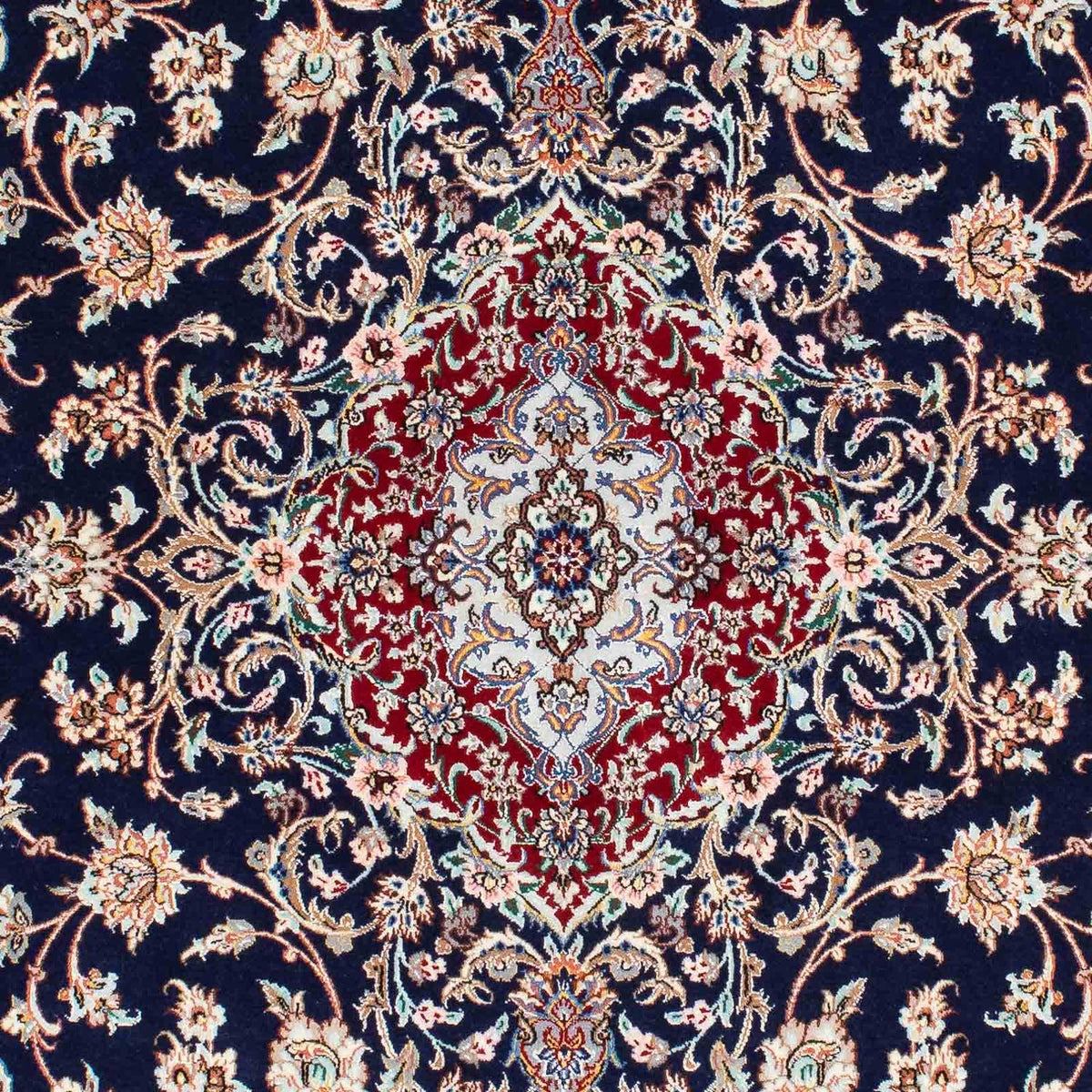 Alfombra Persa - Isfahan - Prima - 200 x 130 cm - azul oscuro