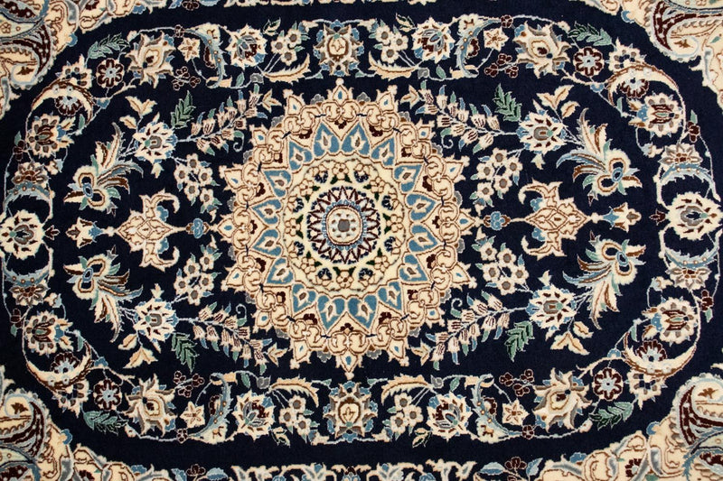 Alfombra Persa - Nain - Prima - 148 x 100 cm - azul oscuro