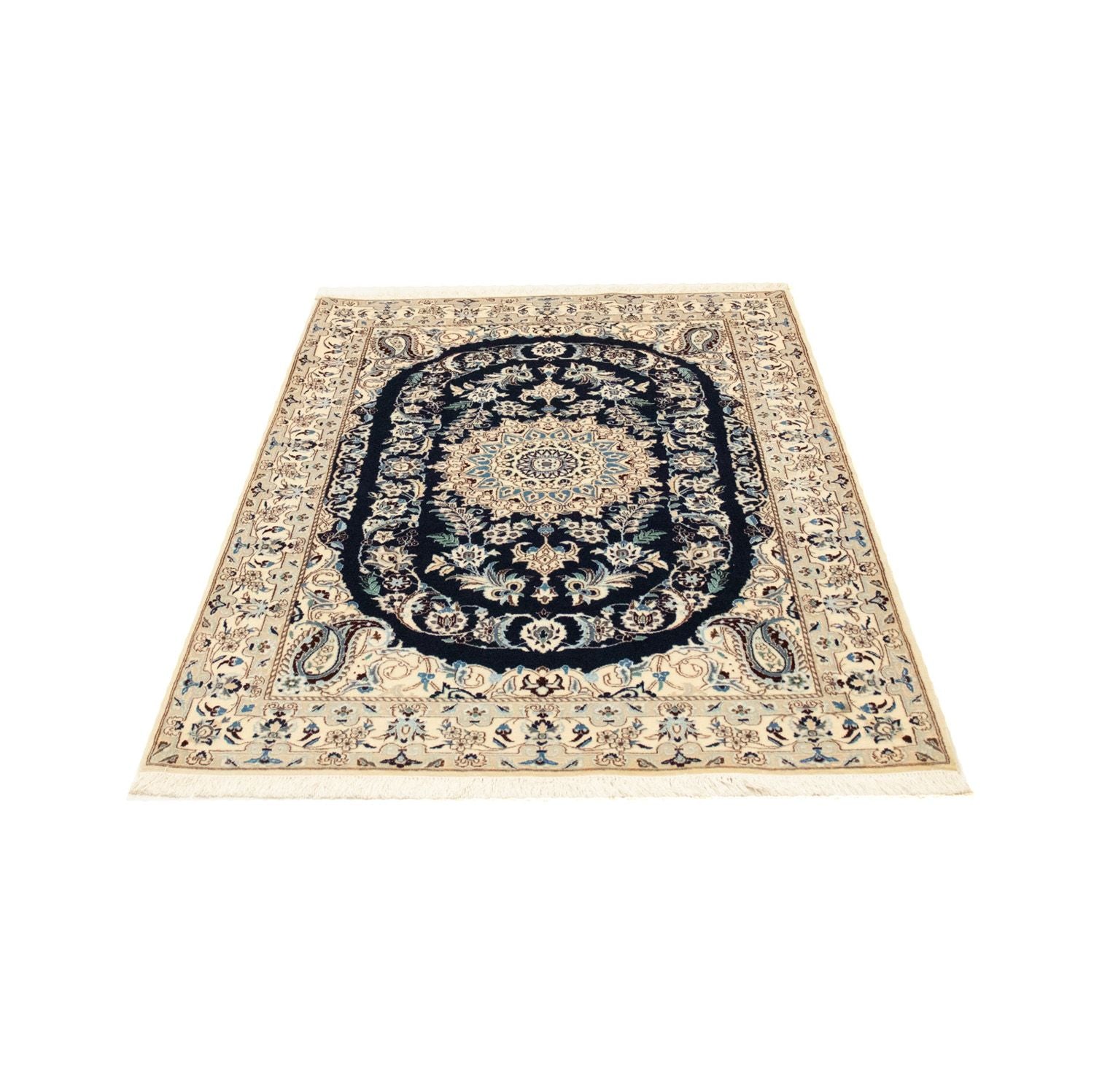 Alfombra Persa - Nain - Prima - 148 x 100 cm - azul oscuro