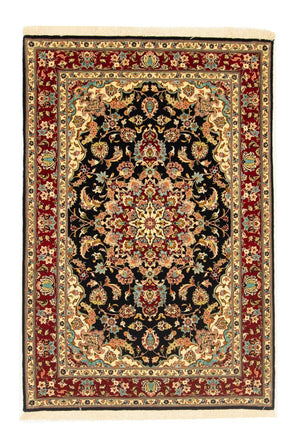 Alfombra persa - Ghom - 157 x 105 cm - negro