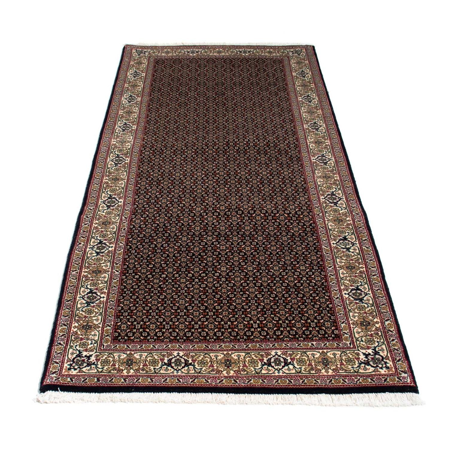 Alfombra de pasillo Alfombra persa - Tabriz - 209 x 85 cm - azul oscuro