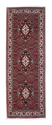 Alfombra de pasillo Alfombra persa - Bidjar - 205 x 74 cm - rojo oscuro