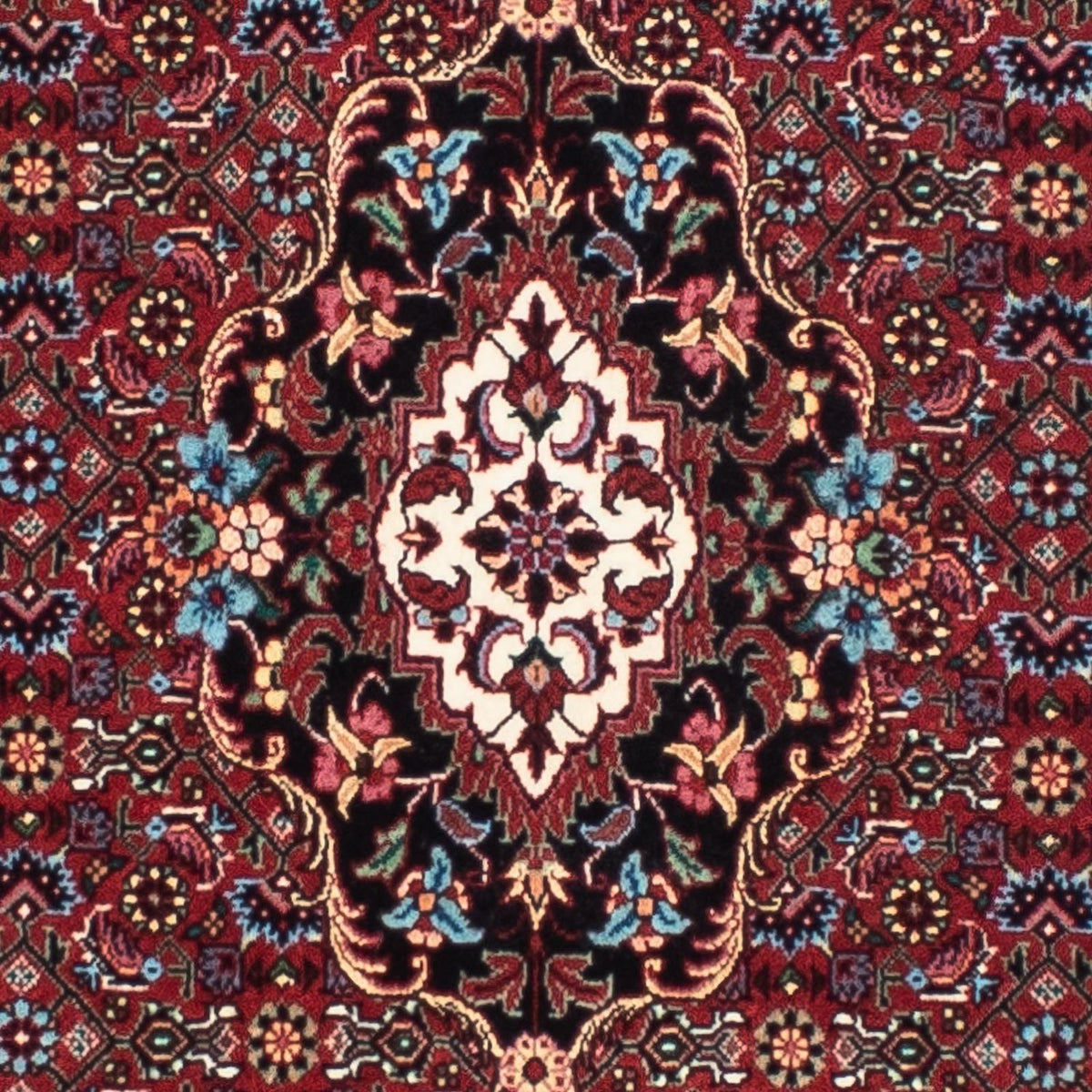 Alfombra de pasillo Alfombra persa - Bidjar - 205 x 74 cm - rojo oscuro