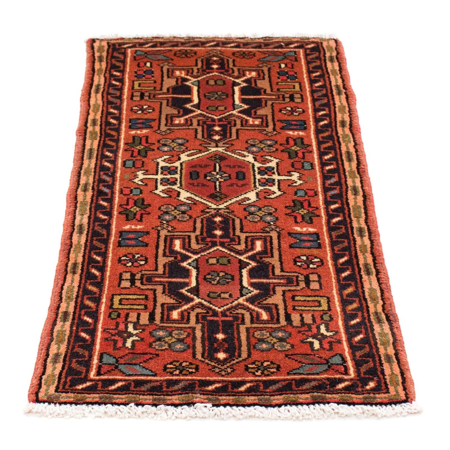 Alfombra persa - Nómada - 108 x 55 cm - marrón