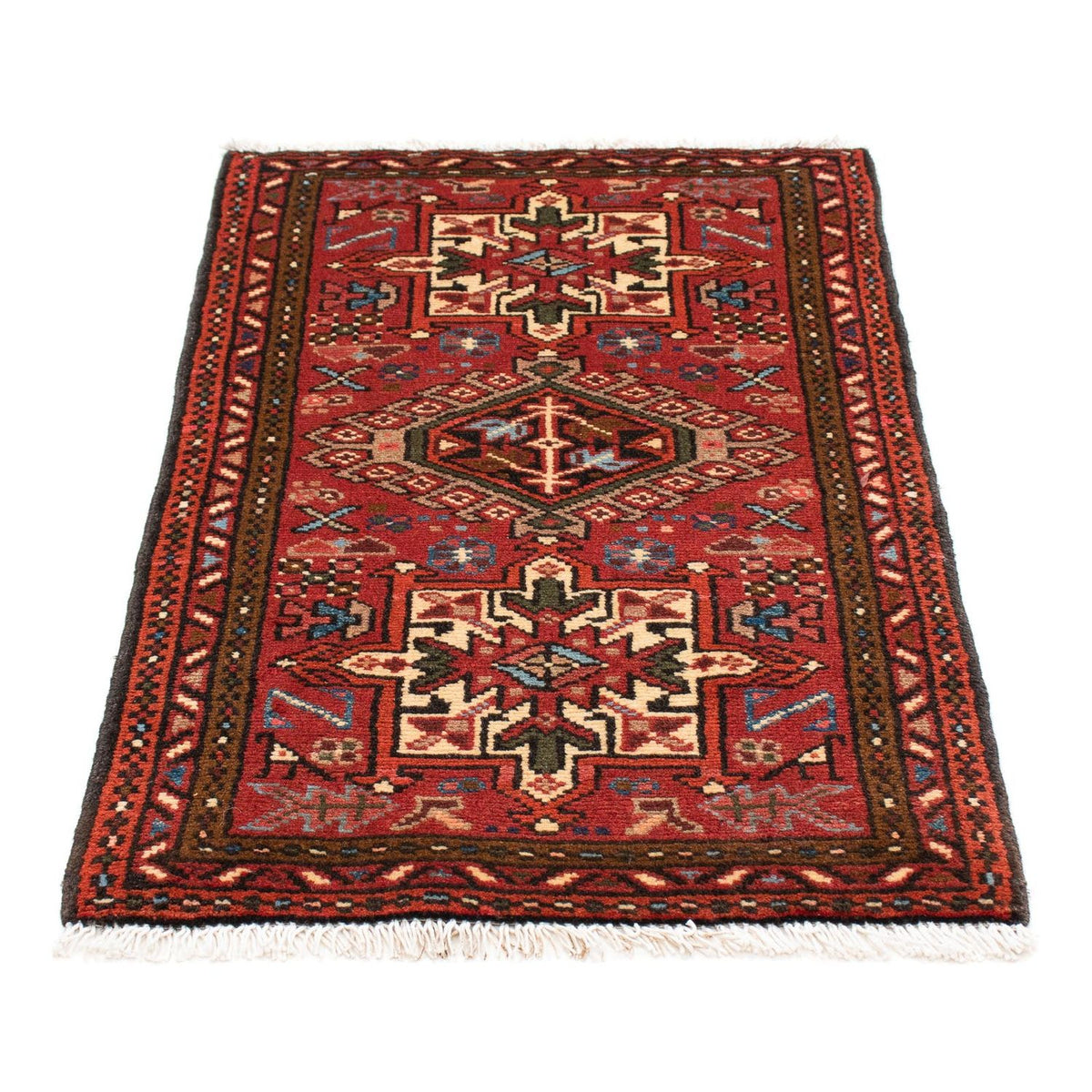 Alfombra persa - Nómada - 106 x 64 cm - rojo oscuro
