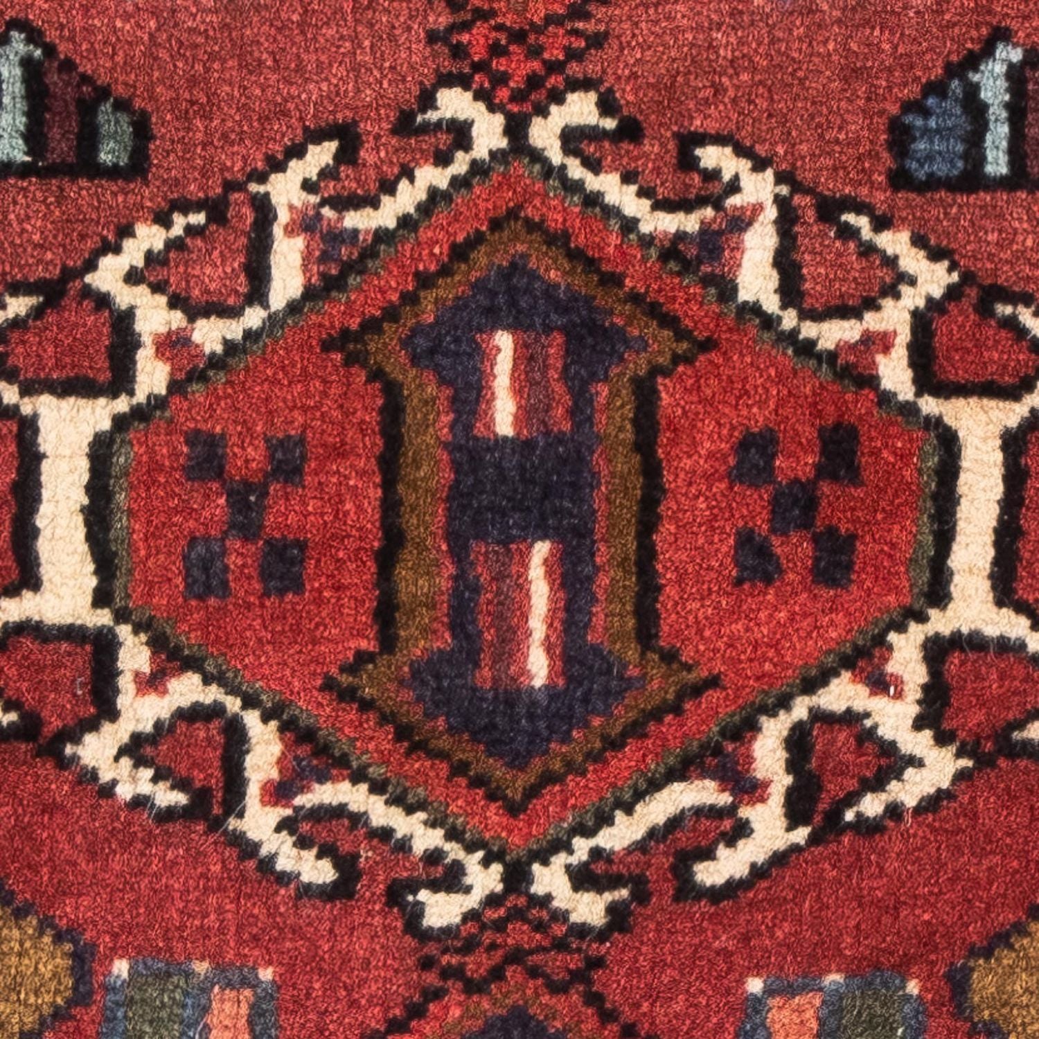 Alfombra persa - Nómada - 100 x 70 cm - marrón