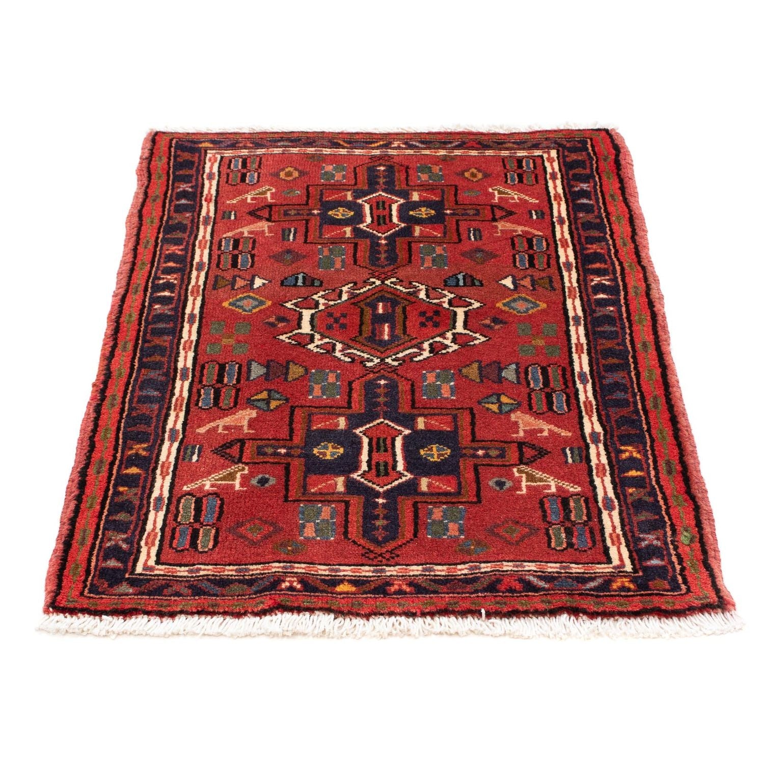 Alfombra persa - Nómada - 100 x 70 cm - marrón