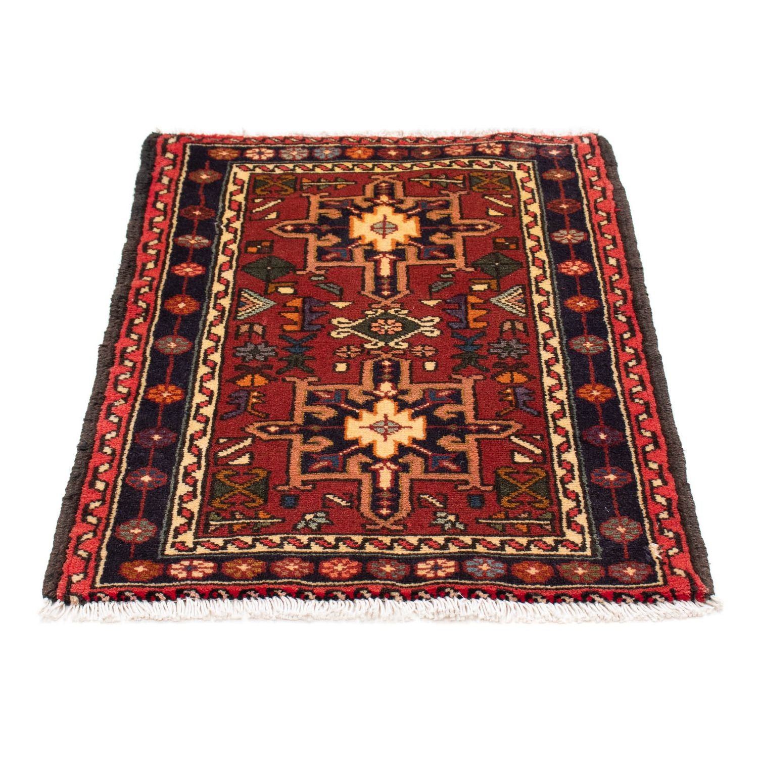 Alfombra persa - Nómada - 100 x 72 cm - marrón
