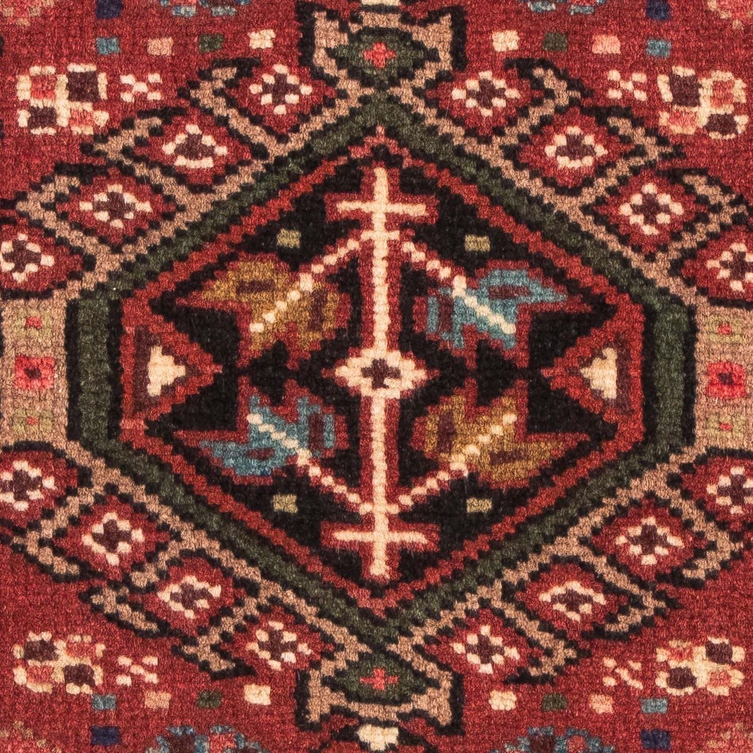 Alfombra persa - Nómada - 105 x 66 cm - rojo oscuro