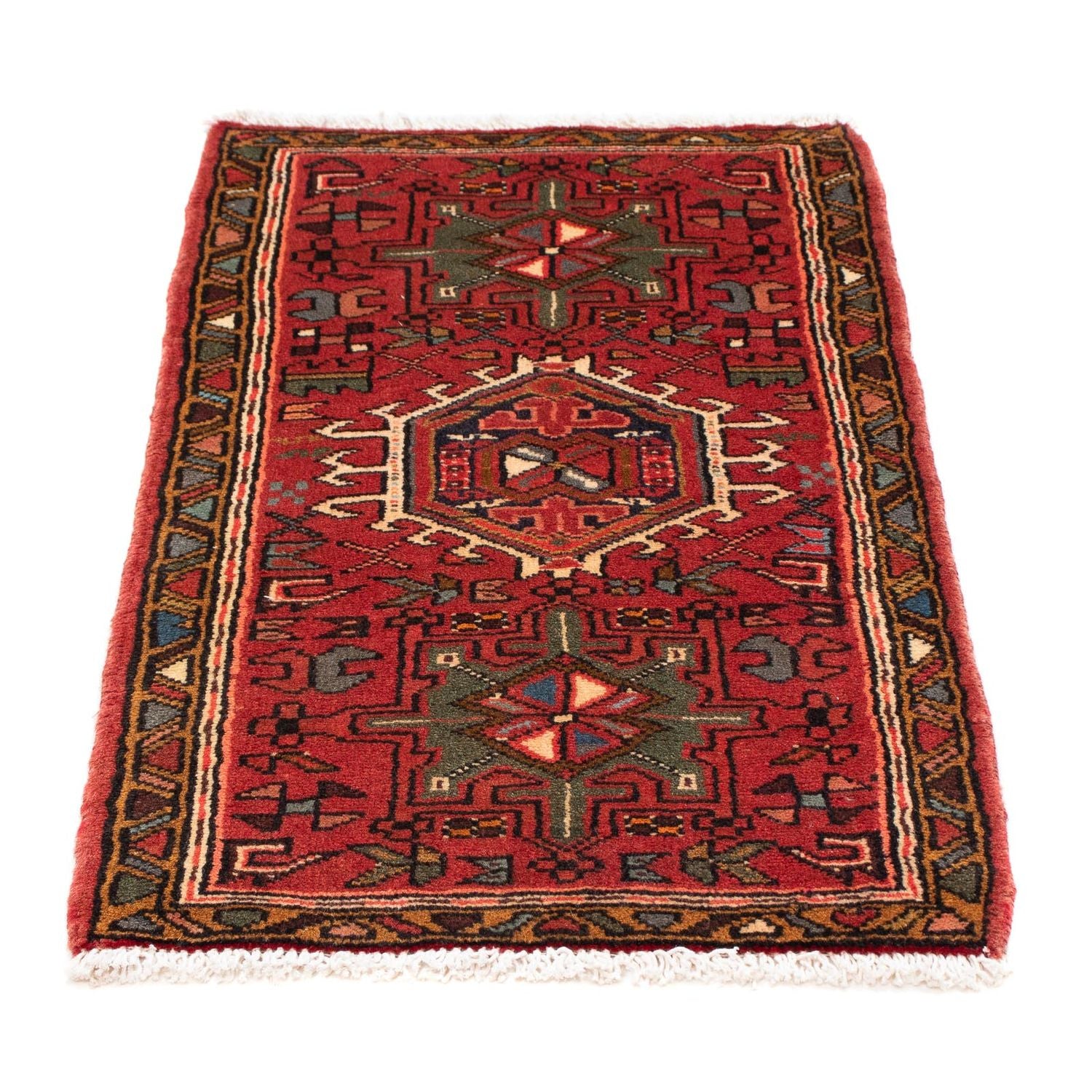 Alfombra persa - Nómada - 105 x 60 cm - rojo oscuro