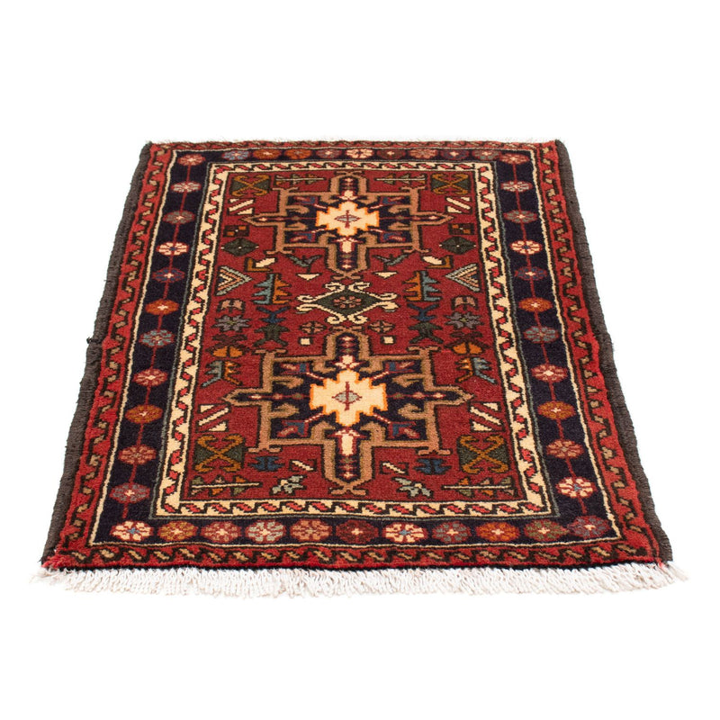 Alfombra persa - Nómada - 105 x 75 cm - rojo oscuro