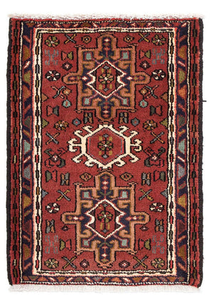 Alfombra persa - Nómada - 98 x 70 cm - rojo oscuro