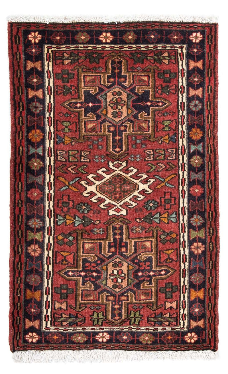 Alfombra persa - Nómada - 110 x 72 cm - rojo oscuro