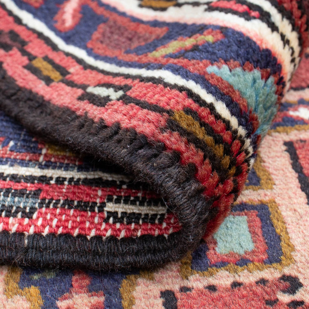 Alfombra persa - Nómada - 100 x 73 cm - rojo oscuro