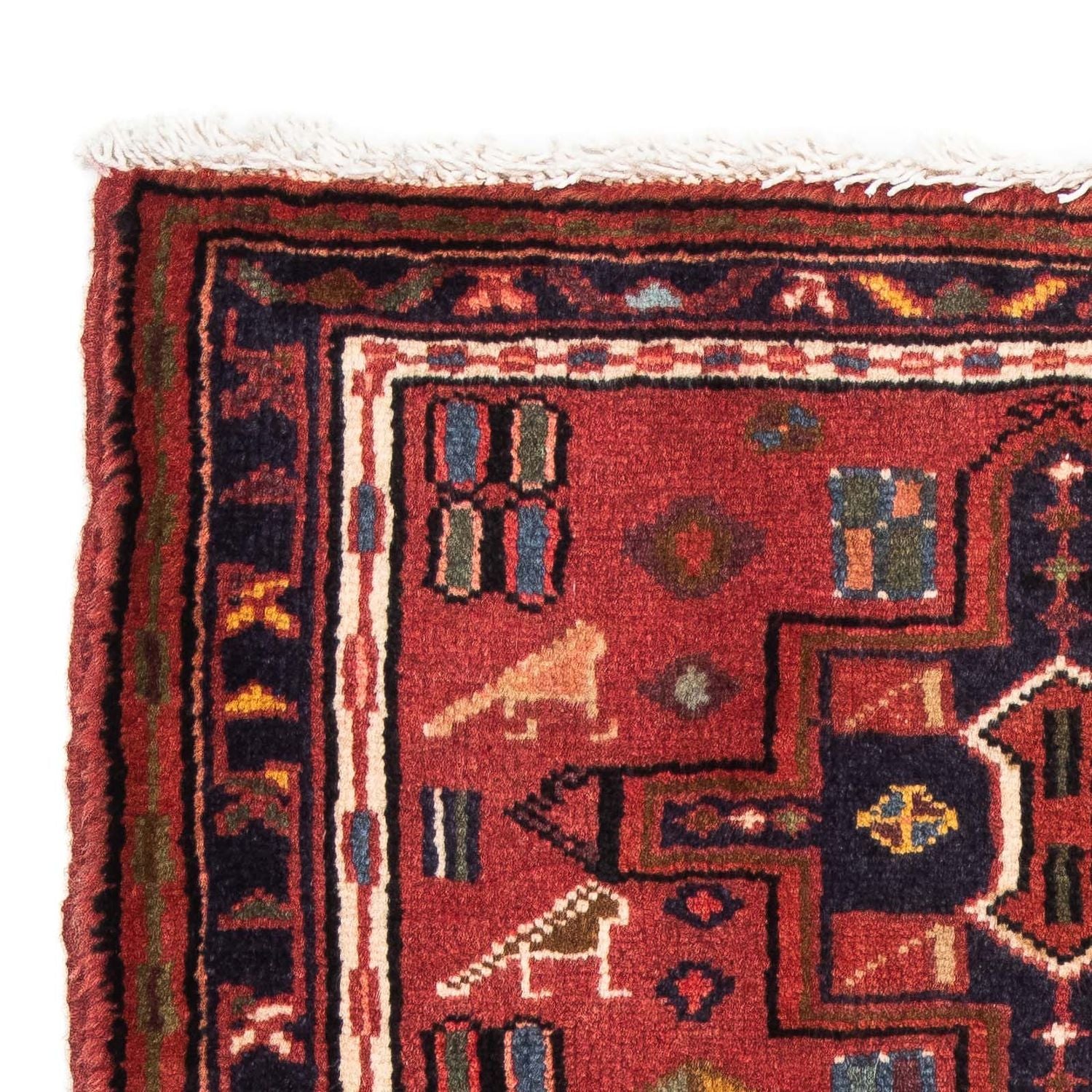 Alfombra persa - Nómada - 98 x 70 cm - rojo oscuro