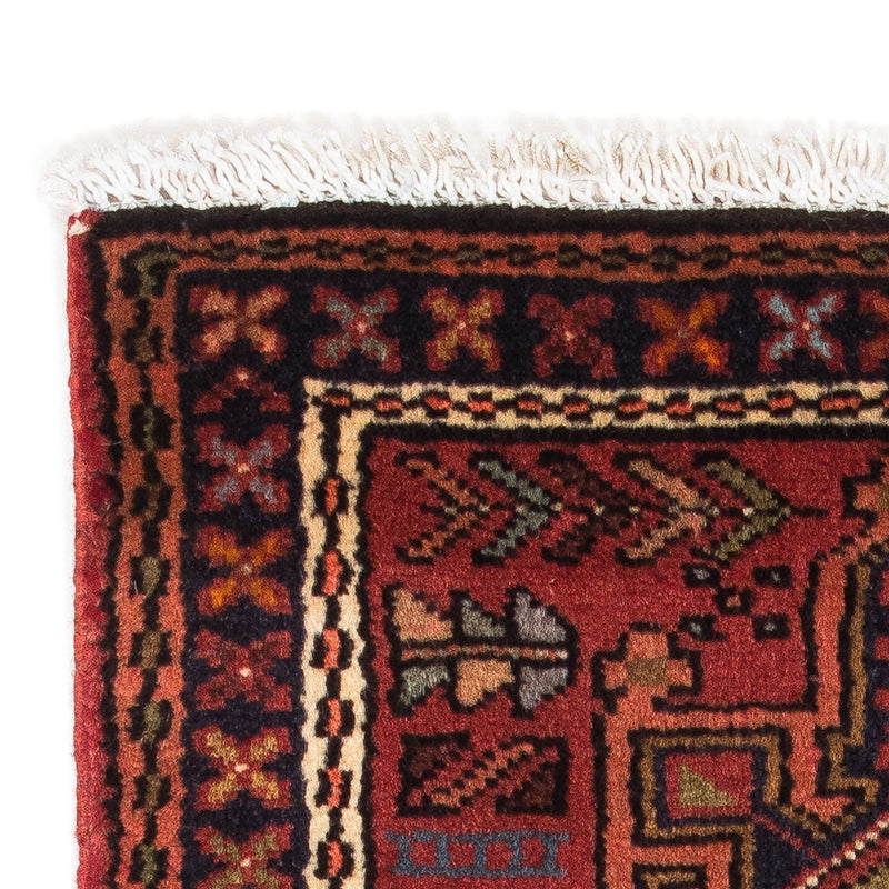 Alfombra persa - Nómada - 116 x 60 cm - rojo oscuro