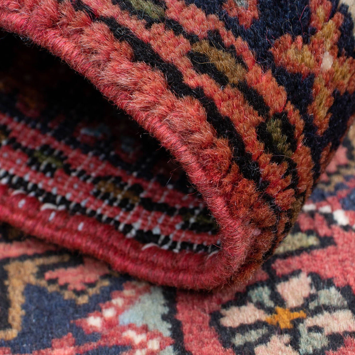 Alfombra persa - Nómada - 116 x 60 cm - rojo oscuro