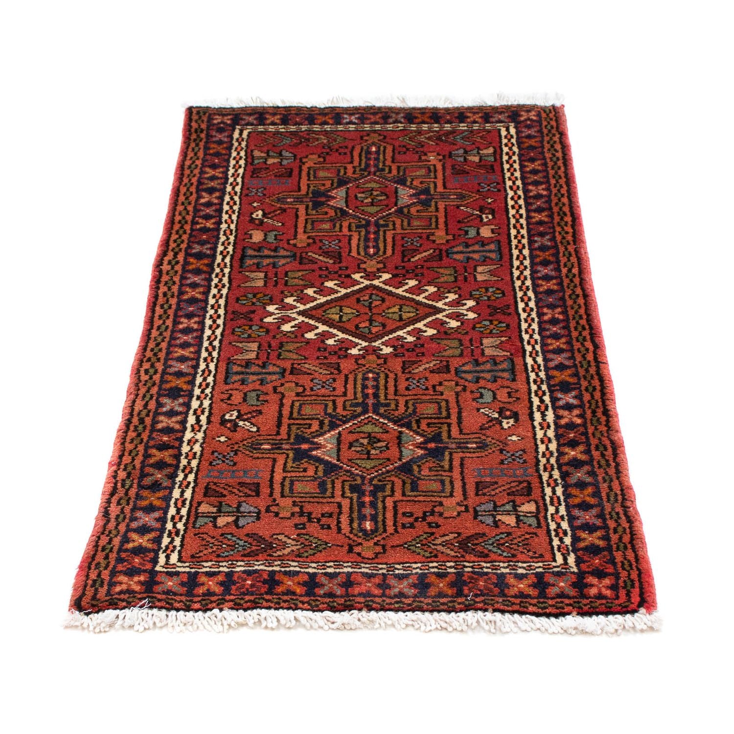 Alfombra persa - Nómada - 116 x 60 cm - rojo oscuro