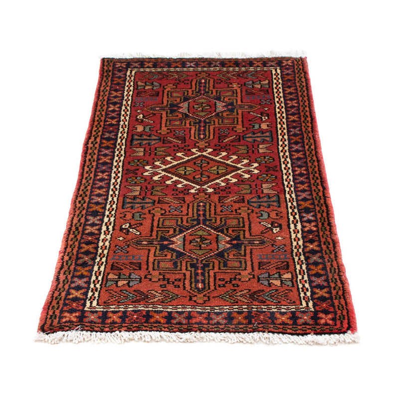 Alfombra persa - Nómada - 116 x 60 cm - rojo oscuro