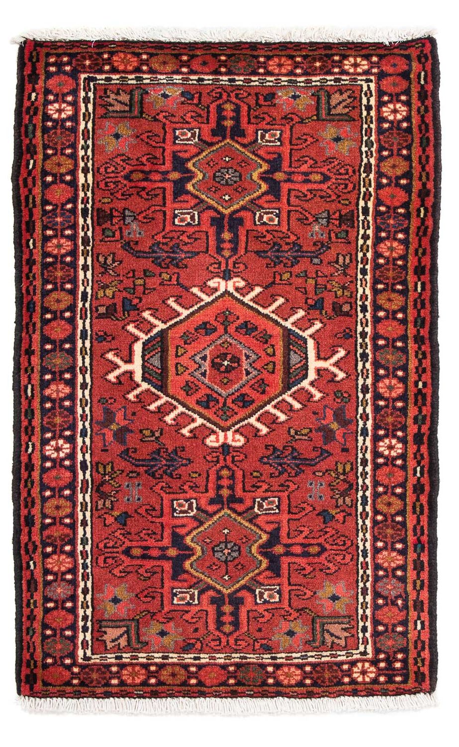 Alfombra persa - Nómada - 105 x 65 cm - rojo oscuro