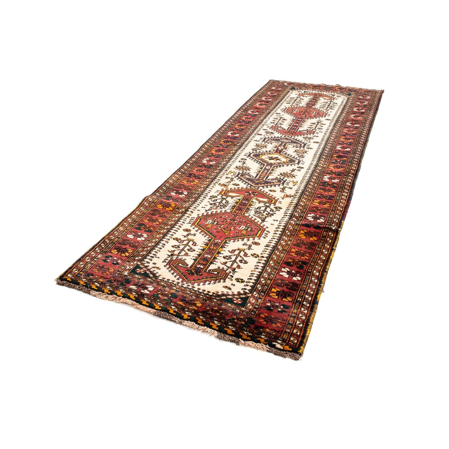 Alfombra de pasillo Alfombra persa - Nómada - 291 x 101 cm - beige