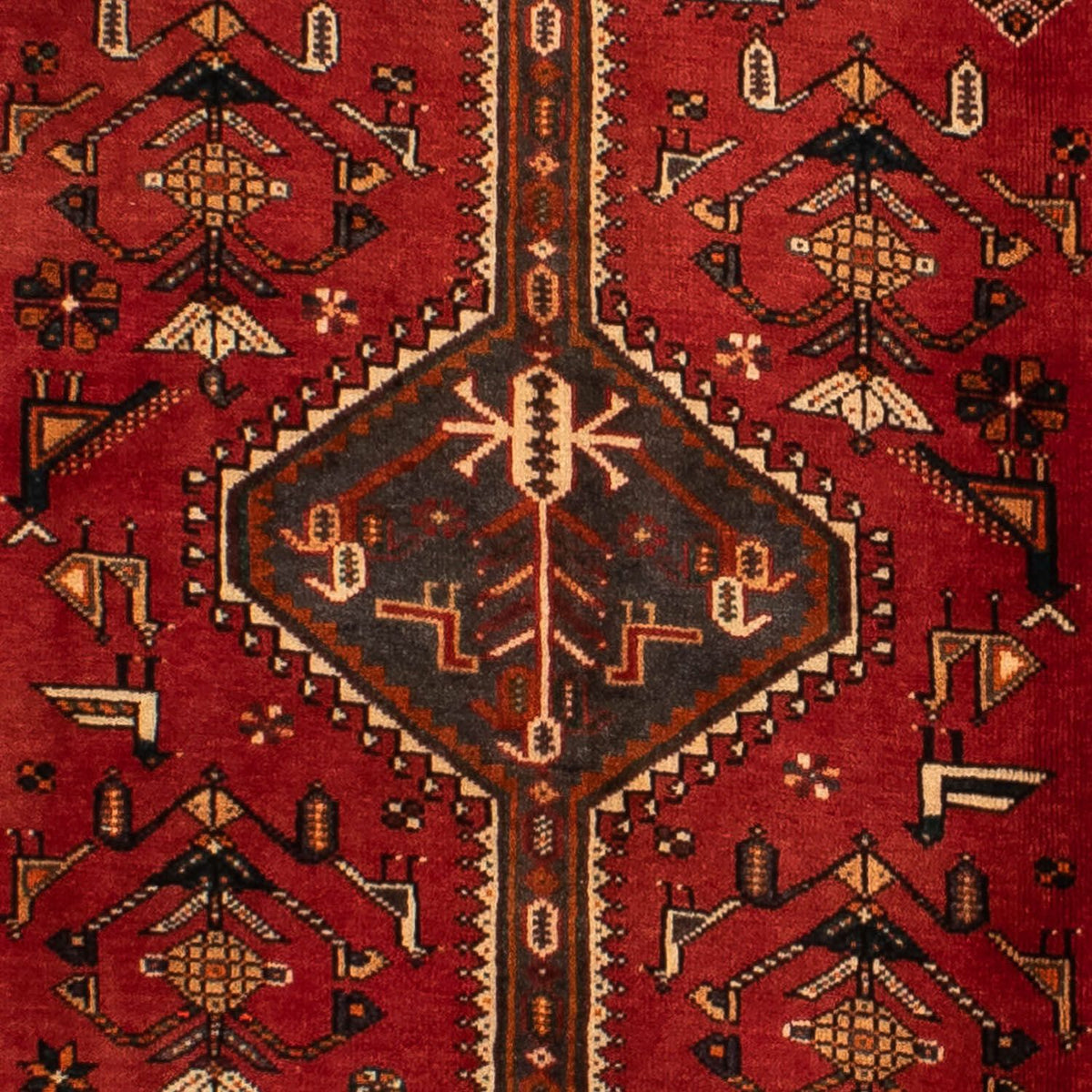 Alfombra de pasillo Alfombra persa - Nómada - 361 x 108 cm - rojo oscuro