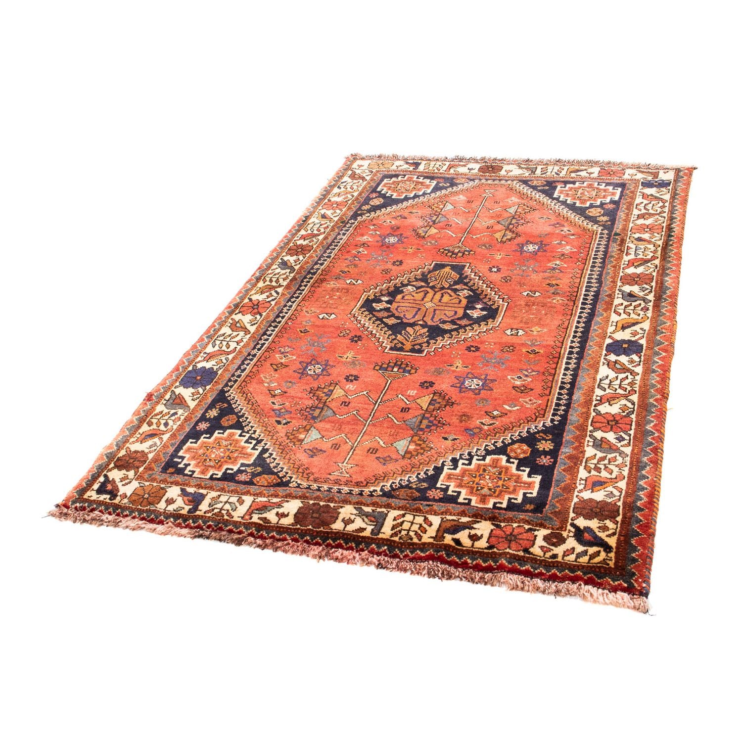 Alfombra persa - Nómada - 170 x 118 cm - rojo oscuro
