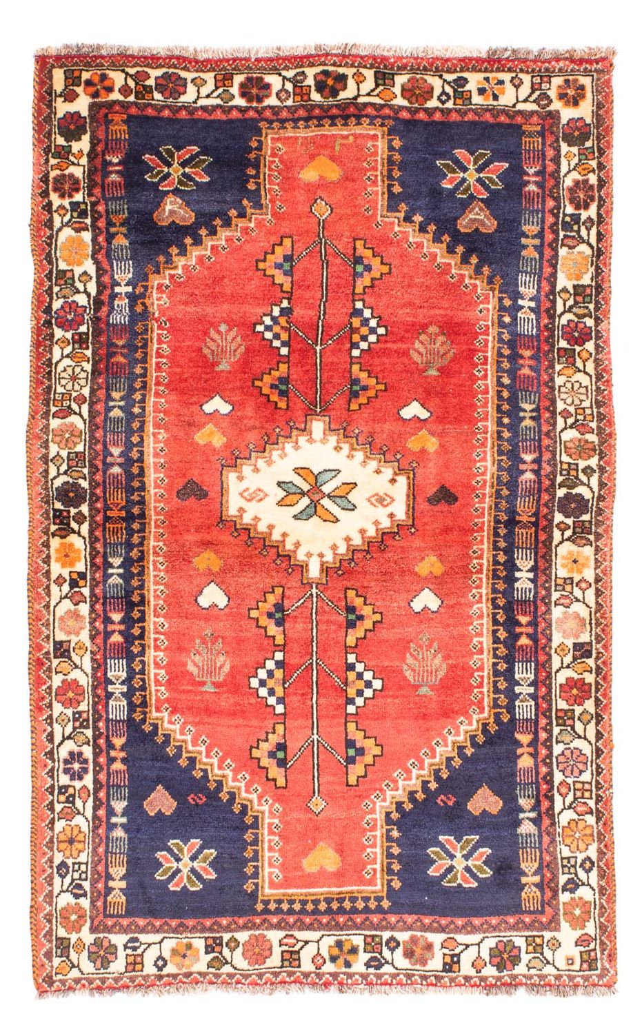 Alfombra persa - Nómada - 175 x 113 cm - rojo oscuro