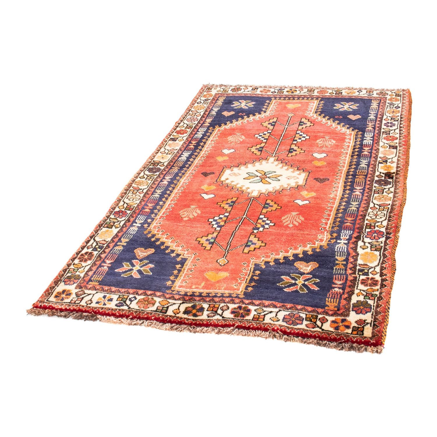 Alfombra persa - Nómada - 175 x 113 cm - rojo oscuro