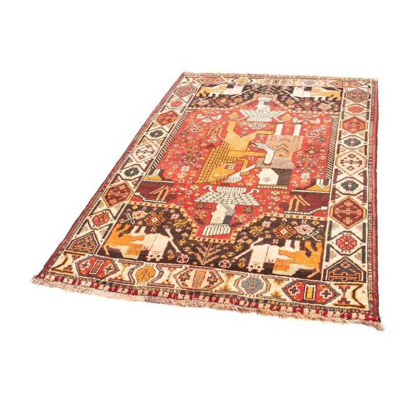 Alfombra persa - Nómada - 155 x 108 cm - rojo oscuro