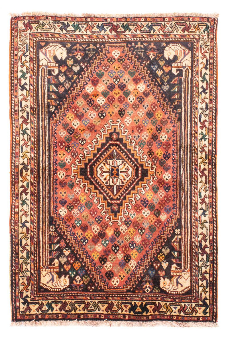 Alfombra persa - Nómada - 160 x 112 cm - rojo claro
