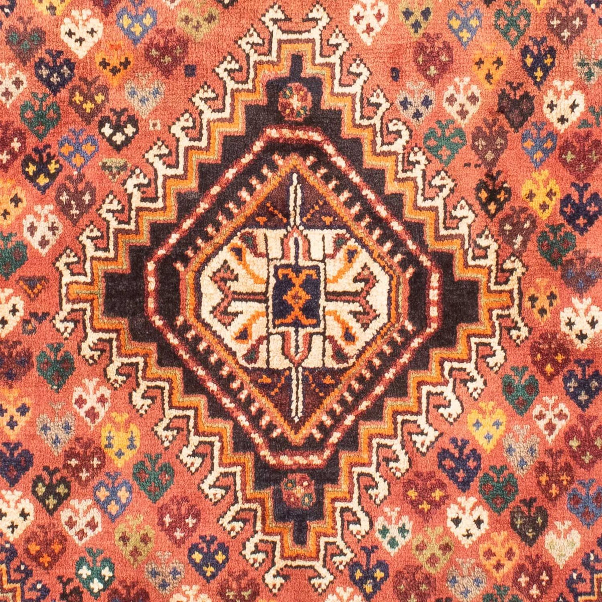 Alfombra persa - Nómada - 160 x 112 cm - rojo claro