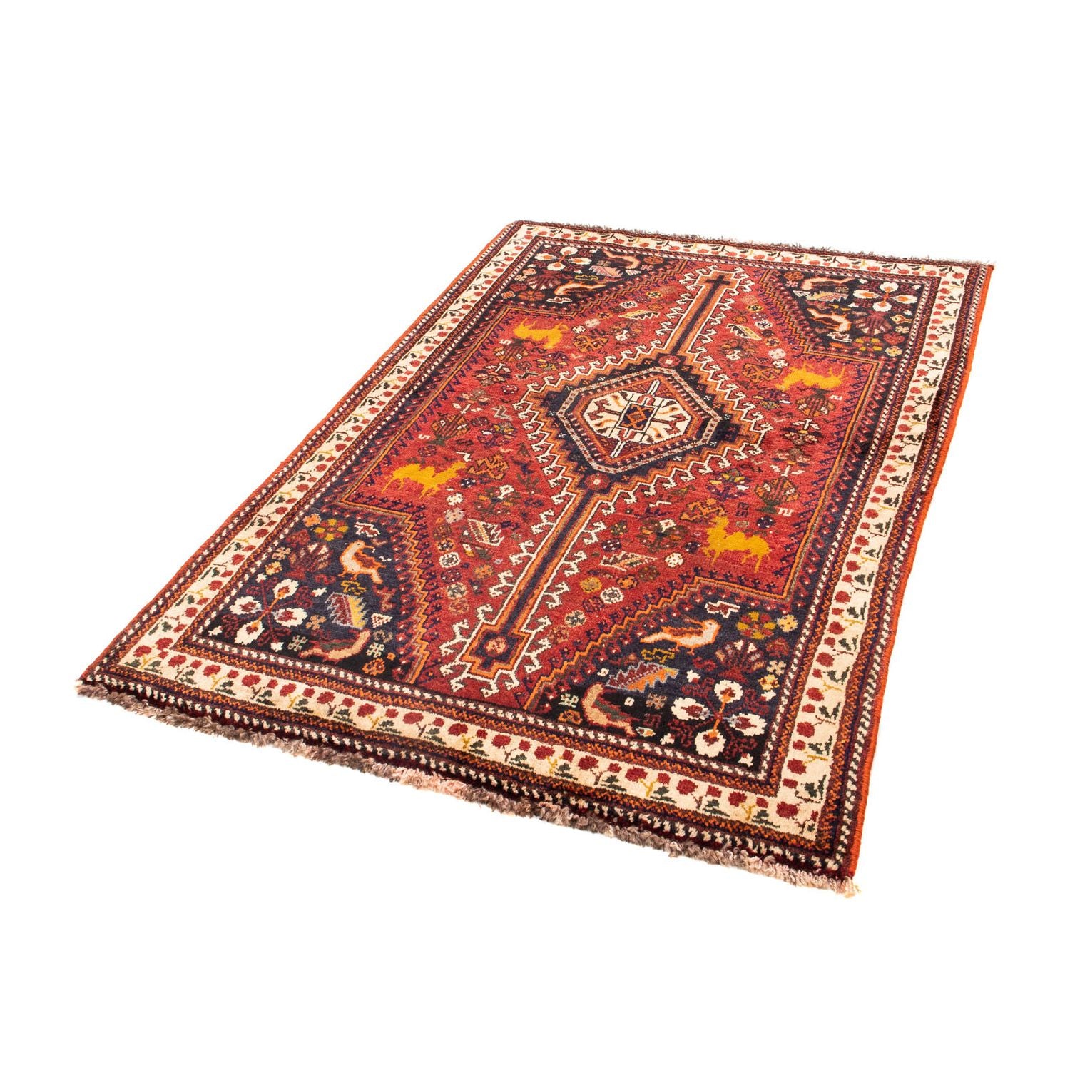 Alfombra persa - Nómada - 165 x 113 cm - rojo oscuro