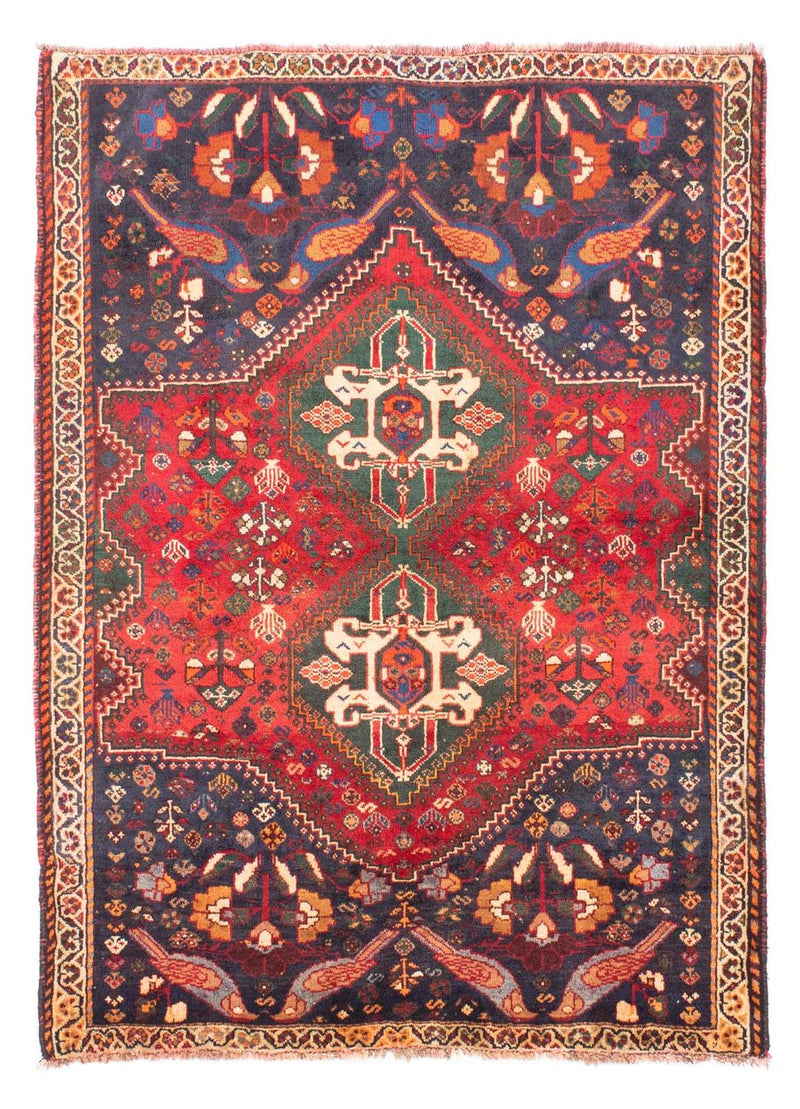 Alfombra persa - Nómada - 156 x 114 cm - rojo oscuro