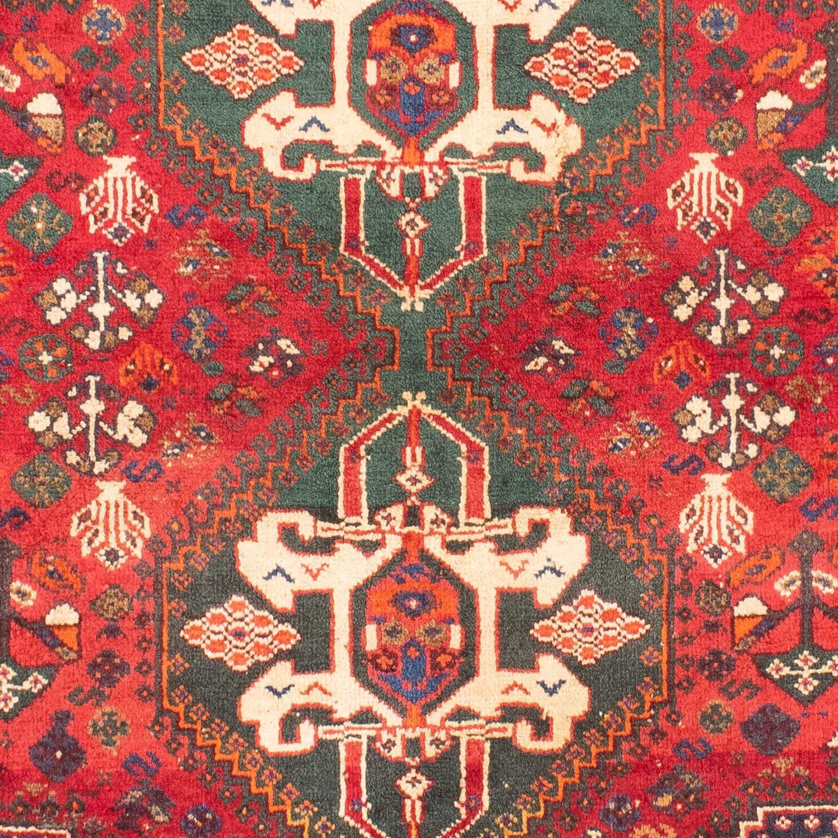 Alfombra persa - Nómada - 156 x 114 cm - rojo oscuro