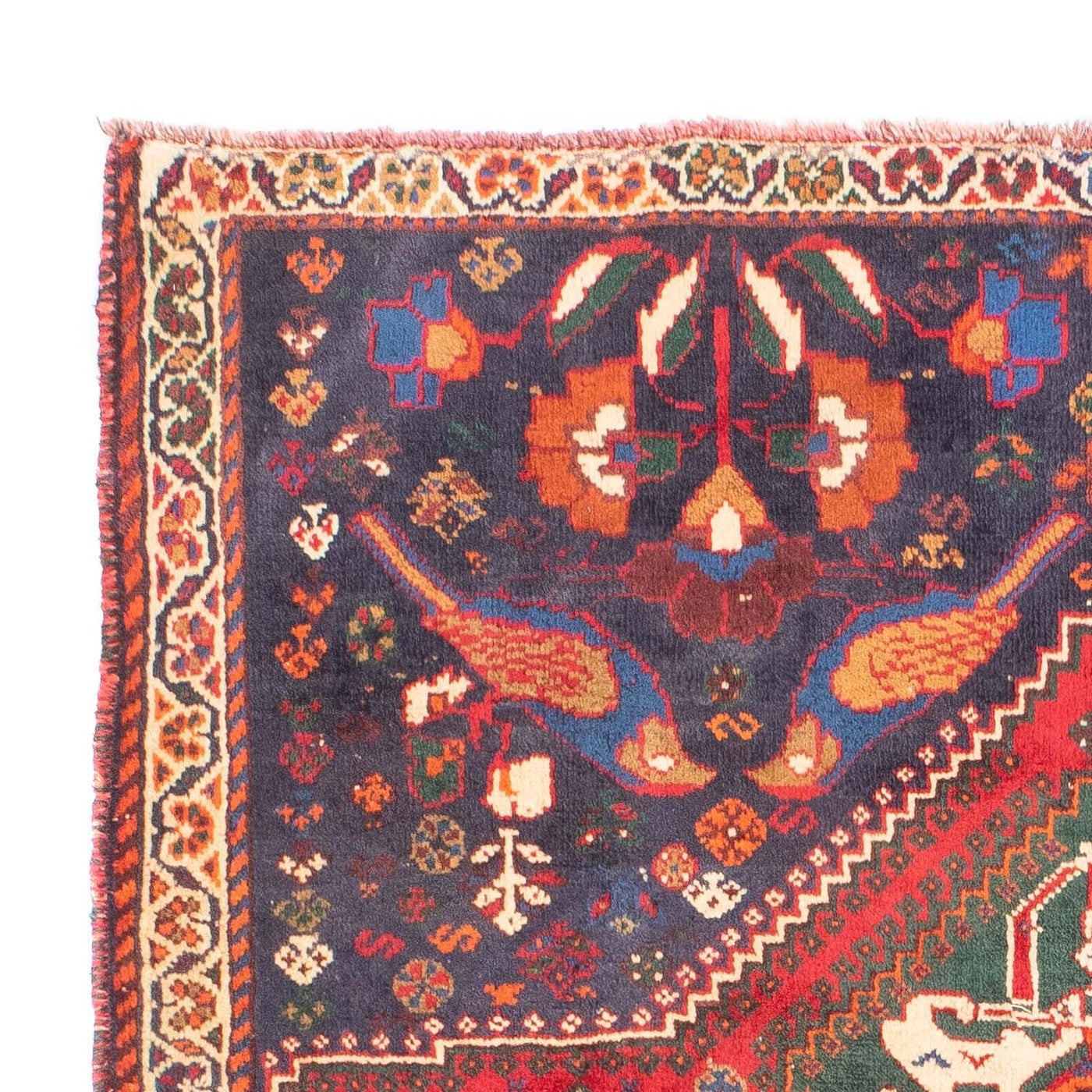 Alfombra persa - Nómada - 156 x 114 cm - rojo oscuro