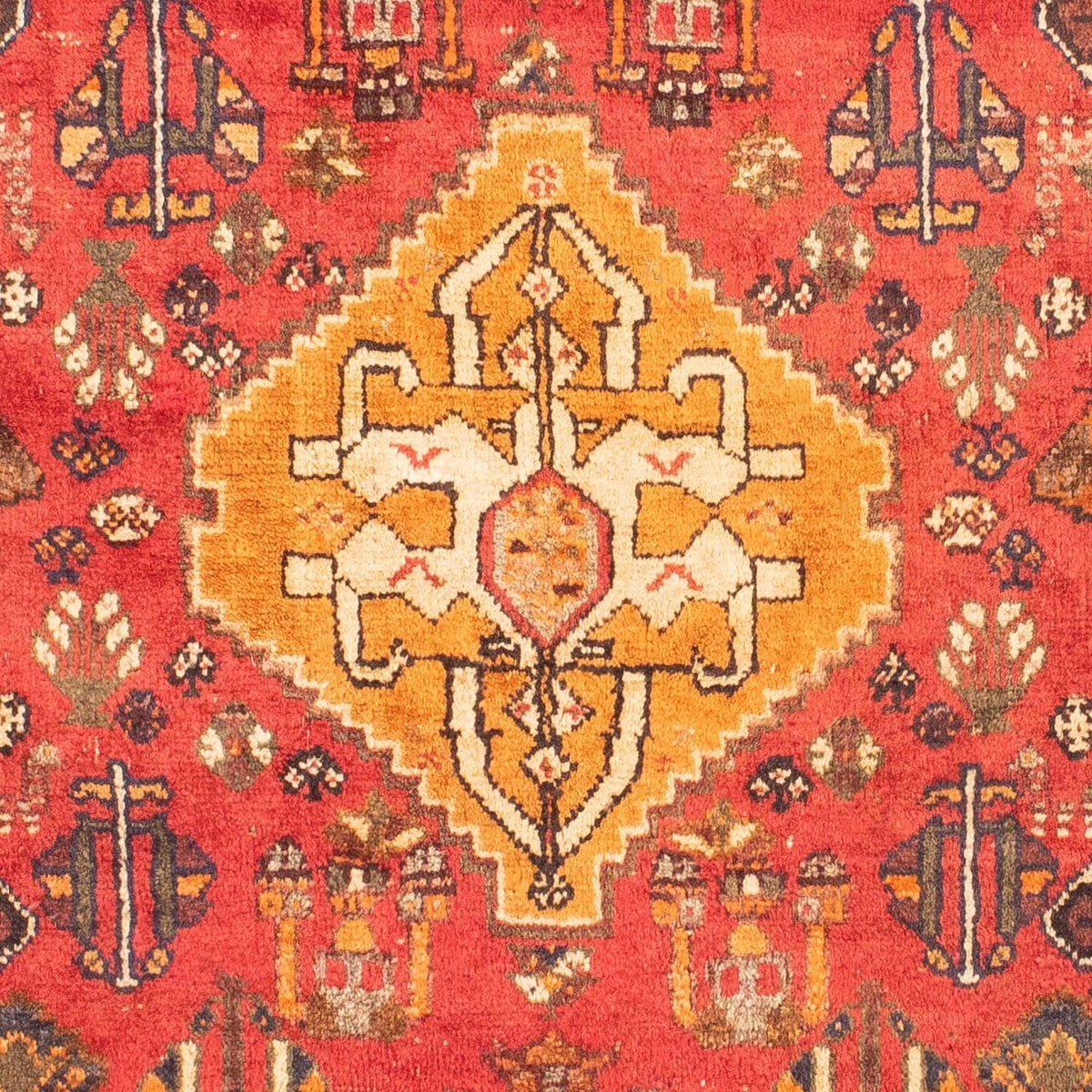 Alfombra persa - Nómada - 159 x 106 cm - rojo oscuro