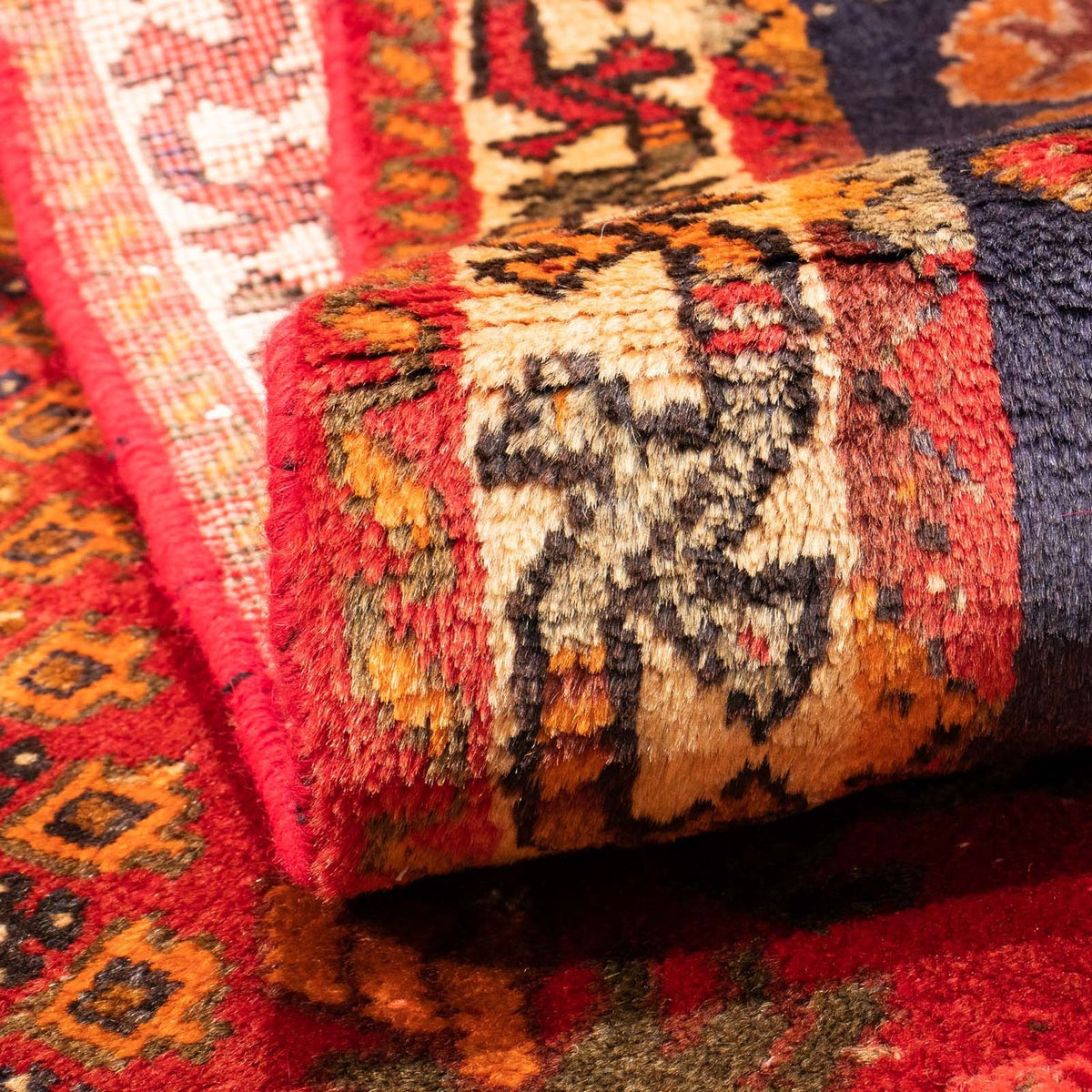 Alfombra persa - Nómada - 159 x 106 cm - rojo oscuro