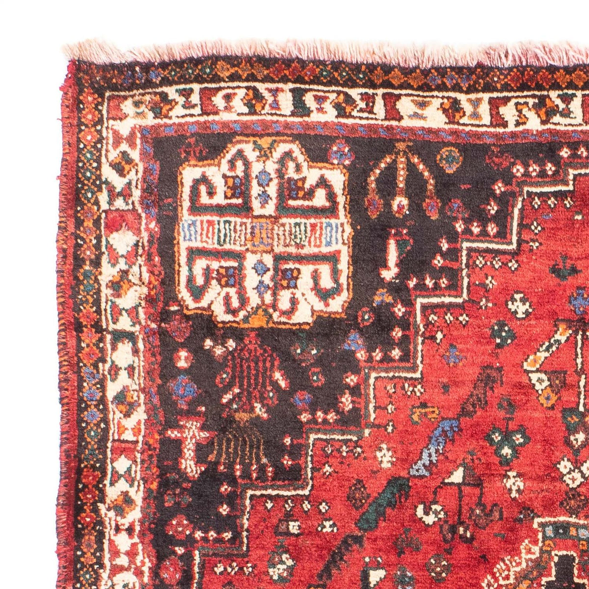 Alfombra persa - Nómada - 162 x 117 cm - rojo oscuro