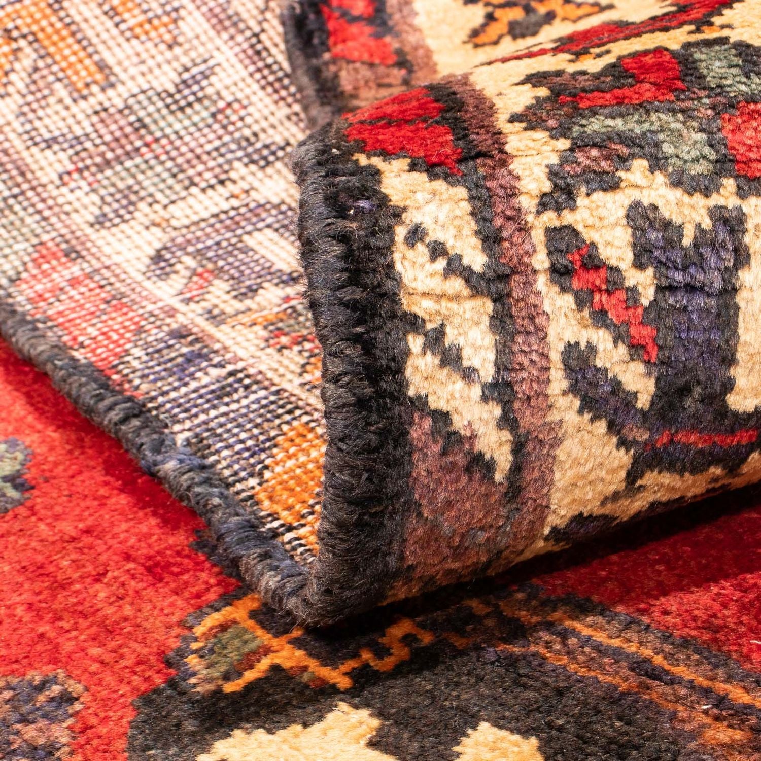 Alfombra persa - Nómada - 155 x 110 cm - rojo oscuro
