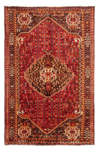Alfombra persa - Nómada - 250 x 160 cm - rojo oscuro