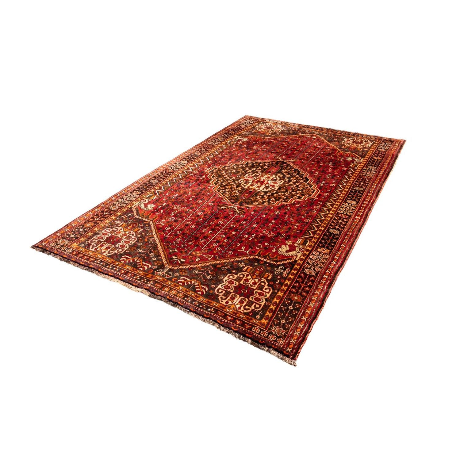 Alfombra persa - Nómada - 250 x 160 cm - rojo oscuro
