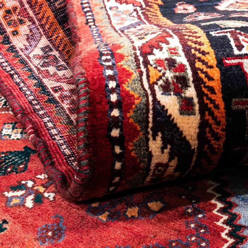 Alfombra persa - Nómada - 255 x 170 cm - rojo oscuro